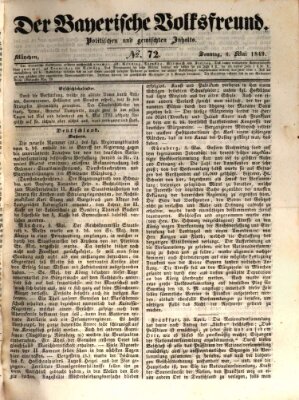 Der bayerische Volksfreund Sonntag 6. Mai 1849