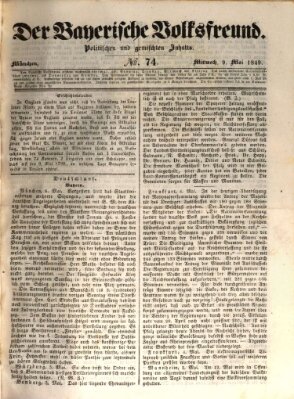 Der bayerische Volksfreund Mittwoch 9. Mai 1849