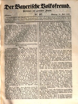 Der bayerische Volksfreund Dienstag 19. Juni 1849