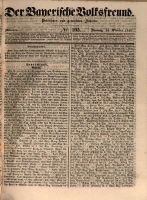 Der bayerische Volksfreund Dienstag 16. Oktober 1849