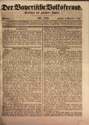 Der bayerische Volksfreund Freitag 2. November 1849