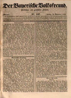 Der bayerische Volksfreund Freitag 23. November 1849