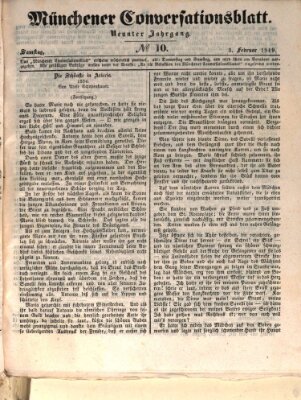 Der bayerische Volksfreund Samstag 3. Februar 1849