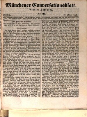 Der bayerische Volksfreund Samstag 31. März 1849