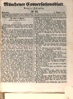 Der bayerische Volksfreund Donnerstag 9. August 1849