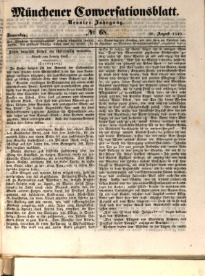 Der bayerische Volksfreund Donnerstag 30. August 1849