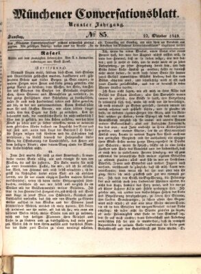 Der bayerische Volksfreund Samstag 27. Oktober 1849