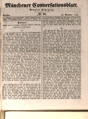 Der bayerische Volksfreund Samstag 17. November 1849