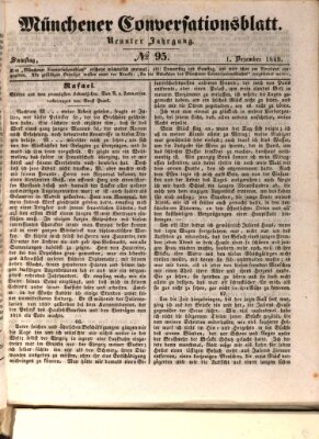 Der bayerische Volksfreund Samstag 1. Dezember 1849