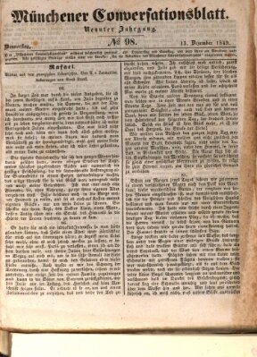 Der bayerische Volksfreund Donnerstag 13. Dezember 1849