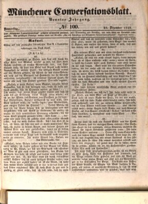 Der bayerische Volksfreund Donnerstag 20. Dezember 1849