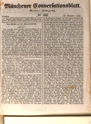 Der bayerische Volksfreund Samstag 29. Dezember 1849