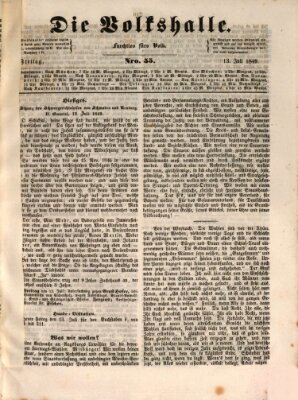 Die Volkshalle Freitag 13. Juli 1849