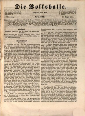 Die Volkshalle Dienstag 28. August 1849