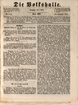 Die Volkshalle Montag 24. September 1849