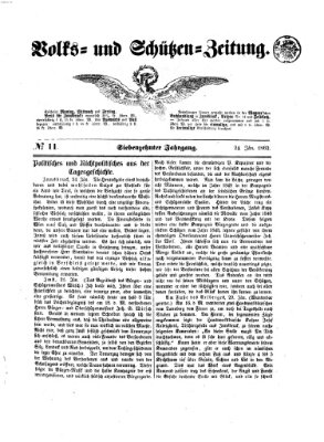 Volks- und Schützenzeitung Freitag 24. Januar 1862