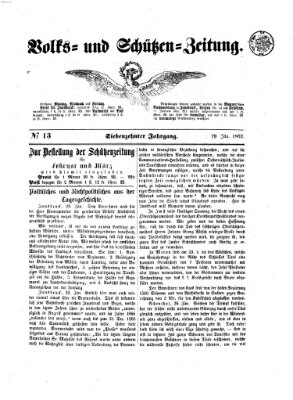 Volks- und Schützenzeitung Mittwoch 29. Januar 1862