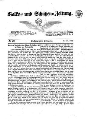 Volks- und Schützenzeitung Mittwoch 19. Februar 1862