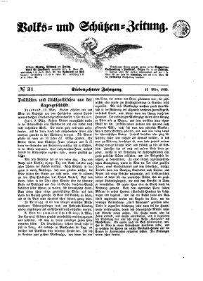 Volks- und Schützenzeitung Mittwoch 12. März 1862