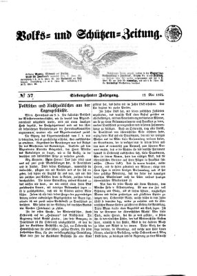 Volks- und Schützenzeitung Montag 12. Mai 1862