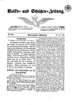 Volks- und Schützenzeitung Mittwoch 23. Juli 1862