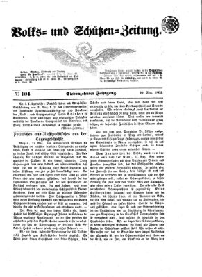 Volks- und Schützenzeitung Freitag 29. August 1862