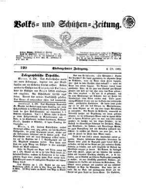 Volks- und Schützenzeitung Montag 6. Oktober 1862