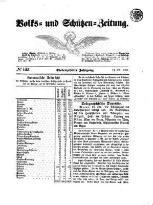 Volks- und Schützenzeitung Montag 13. Oktober 1862