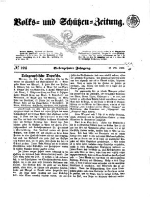 Volks- und Schützenzeitung Mittwoch 15. Oktober 1862