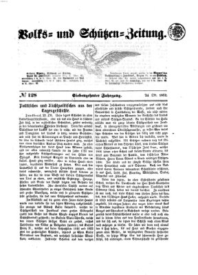 Volks- und Schützenzeitung Freitag 24. Oktober 1862