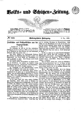 Volks- und Schützenzeitung Mittwoch 3. Dezember 1862