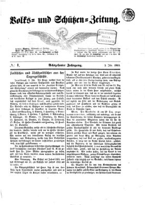 Volks- und Schützenzeitung Freitag 2. Januar 1863