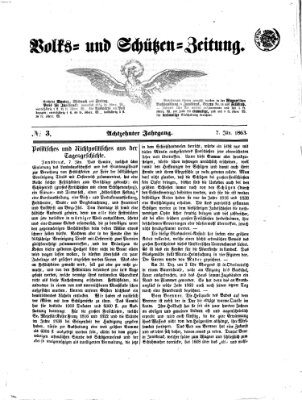 Volks- und Schützenzeitung Mittwoch 7. Januar 1863