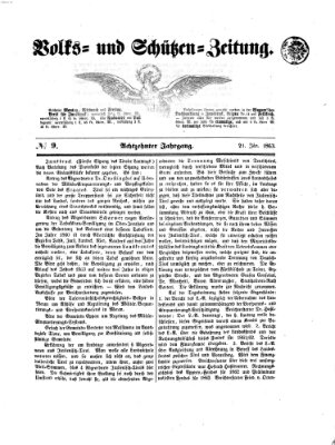 Volks- und Schützenzeitung Mittwoch 21. Januar 1863