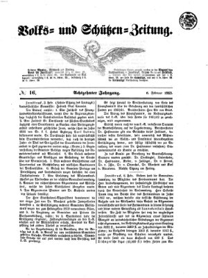 Volks- und Schützenzeitung Freitag 6. Februar 1863