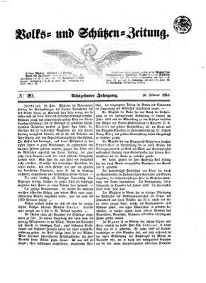 Volks- und Schützenzeitung Montag 16. Februar 1863