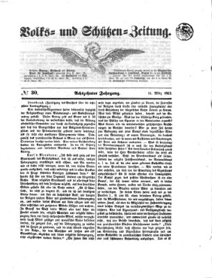 Volks- und Schützenzeitung Mittwoch 11. März 1863