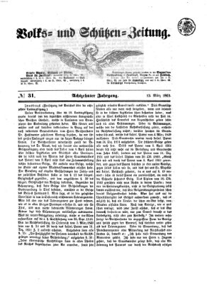 Volks- und Schützenzeitung Freitag 13. März 1863