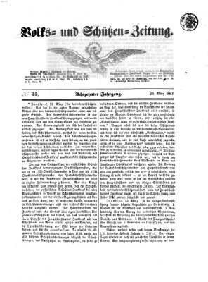 Volks- und Schützenzeitung Montag 23. März 1863