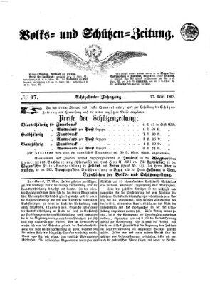 Volks- und Schützenzeitung Freitag 27. März 1863