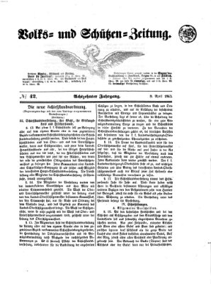 Volks- und Schützenzeitung Mittwoch 8. April 1863