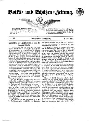 Volks- und Schützenzeitung Freitag 8. Mai 1863