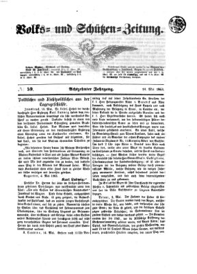 Volks- und Schützenzeitung Montag 18. Mai 1863