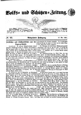 Volks- und Schützenzeitung Mittwoch 27. Mai 1863