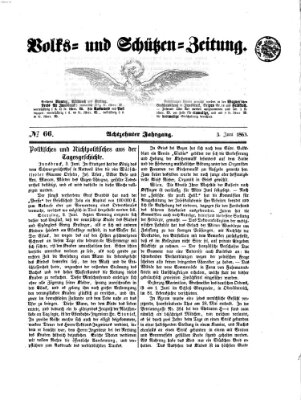 Volks- und Schützenzeitung Mittwoch 3. Juni 1863