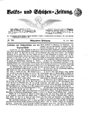 Volks- und Schützenzeitung Freitag 12. Juni 1863