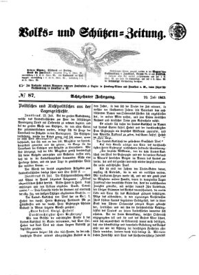 Volks- und Schützenzeitung Mittwoch 22. Juli 1863