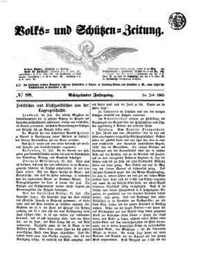 Volks- und Schützenzeitung Freitag 24. Juli 1863