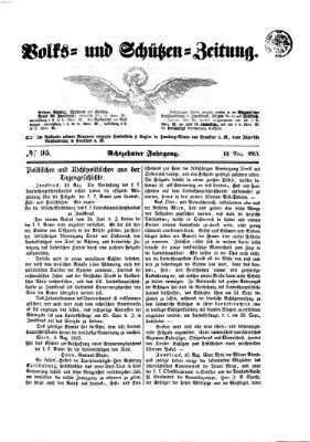 Volks- und Schützenzeitung Montag 10. August 1863