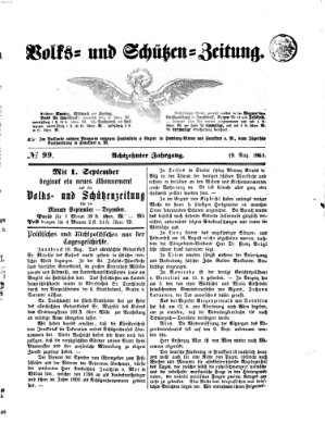 Volks- und Schützenzeitung Mittwoch 19. August 1863